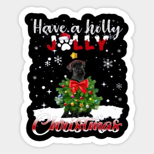 Have A Holly Jolly Christmas Rottweiler Dog Christmas Tree Rottweiler Dog Christmas Tree Sticker